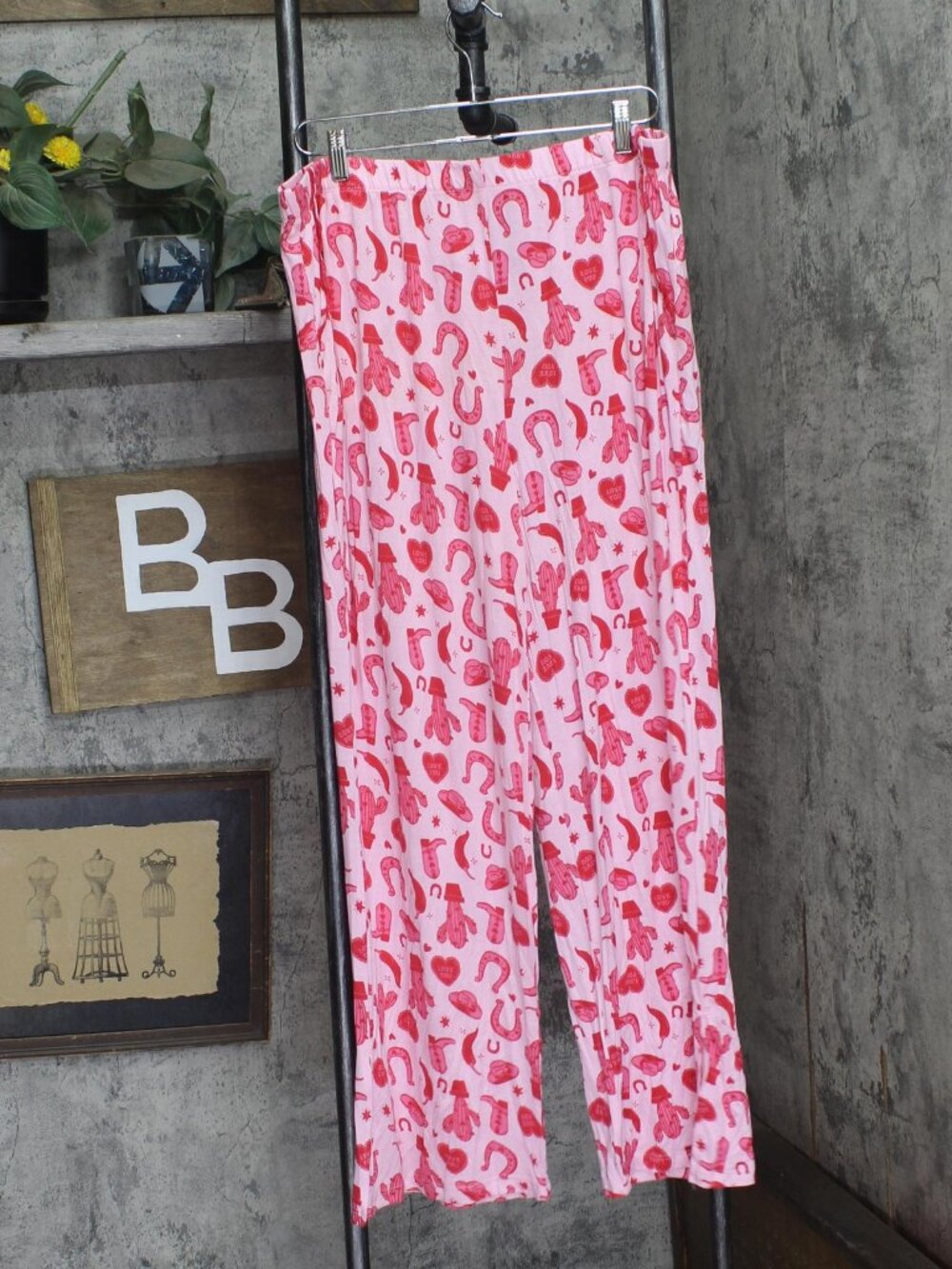 Pink Roudelain Valentines Fairytale Pajama Pants Ejje319M Cowgirl Xl Sz XL